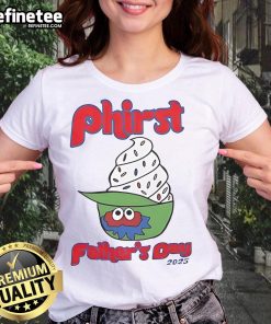 Official Phillies Phirst Father's Day 2025 Ladies Tee featuring a stylish design for baseball-loving moms.