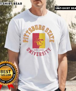 Alt Text: Official Pittsburg State Gorillas Circle Vintage T-Shirt featuring a retro design and school colors for fans.