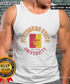 Vintage tank top featuring Pittsburg State Gorillas logo, perfect for fans and collectors of PSU apparel.