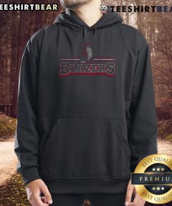 Alt Text: Official Portland Trail Blazers fan banner hoodie featuring team colors and logo, perfect for game day attire.