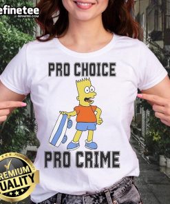 Official Pro Choice Pro Crime Ivory Ladies Tee showcasing bold graphic design, perfect for expressing your beliefs.