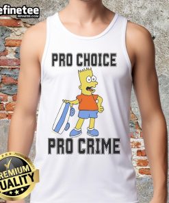 Official Pro-Choice Pro-Crime Ivory Tank Top featuring bold graphics and a stylish design for advocates and supporters.
