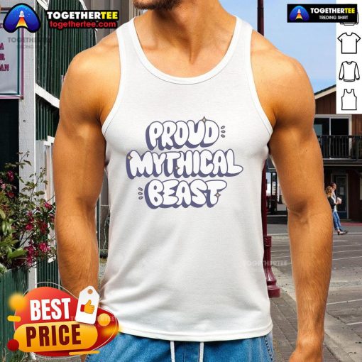 Official Proud Mythical Beast Tank Top featuring a vibrant design, perfect for fans of mythical creatures and stylish apparel.