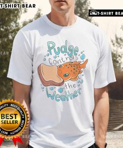 Official Pudge Controls The Weather T-Shirt featuring unique design and vibrant colors for fans of Pudge merchandise.