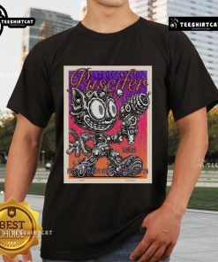 Official Puscifer T-Shirt from the May 20, 2025 concert at Petersen Events Center featuring unique design and vibrant colors.