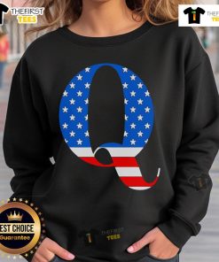 Official Qanon The Big Q Sweatshirt featuring bold graphics and a comfortable fit, perfect for Qanon supporters.