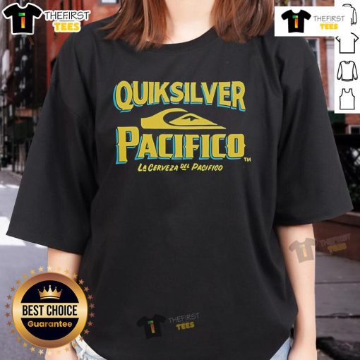 Alt Text: Official Quiksilver Pacifico Signage Ladies Tee featuring vibrant graphics and a stylish design, perfect for casual wear.