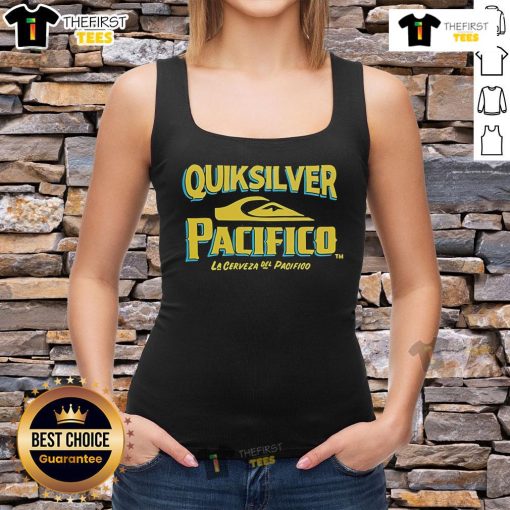 Official Quiksilver Pacifico Signage Tank Top featuring vibrant graphics and a relaxed fit, perfect for summer adventures.