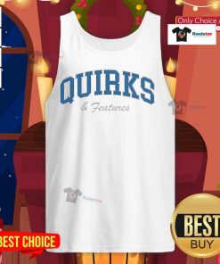 Official Quirks and Features Cars and Bids tank top showcasing unique automotive designs and stylish graphics.