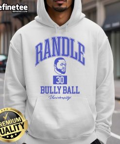 Official Randle 30 Bully Ball University Hoodie featuring bold graphics and a comfortable fit for sports enthusiasts.
