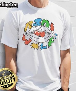 Alt Text: Official Remi Wolf Cherries T-Shirt featuring vibrant cherry graphics on a stylish casual tee for fans.
