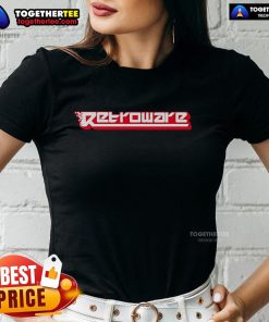 Official Retroware Logo Ladies Tee featuring a stylish design for retro gaming enthusiasts.