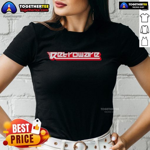Official Retroware Logo Ladies Tee featuring a stylish design for retro gaming enthusiasts.