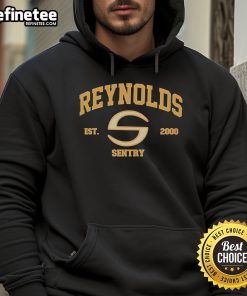 Official Reynolds Sentry EST 2000 Hoodie in black, featuring a stylish logo and comfortable fit for everyday wear.
