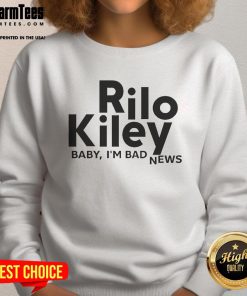 Alt Text: Official Rilo Kiley I'm Bad News Yosemite sweatshirt featuring a stylish design and vibrant colors for fans.