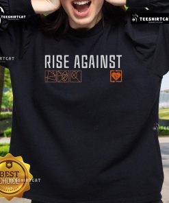 Official Rise Against Ricochet Laser Sweatshirt featuring bold graphics and a comfortable fit, perfect for fans.