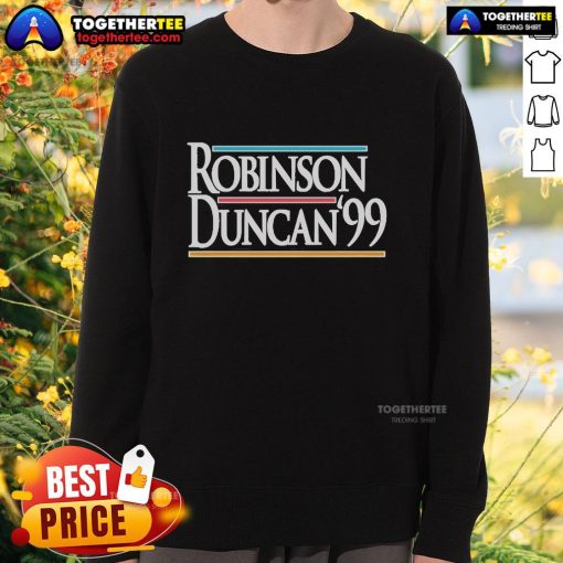 Official Robinson Duncan 99 Sweatshirt in navy blue, featuring a bold logo and comfortable fit, perfect for fans.