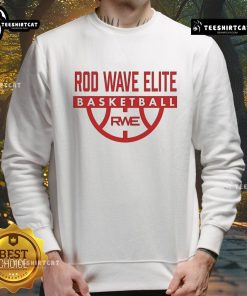 Official Rod Wave Elite Basketball RWE Sweatshirt in black, showcasing stylish design for sports enthusiasts.