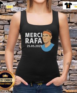 Alt Text: Official Roland Garros Merci Rafa tank top featuring a stylish design, perfect for tennis fans and sports enthusiasts.