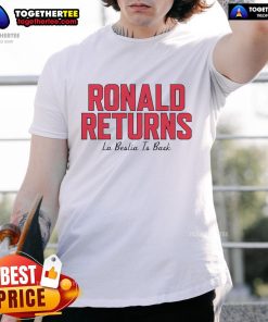 Official Ronald Acua Jr La Bestia Is Back T-Shirt featuring bold graphics, perfect for fans celebrating his return.