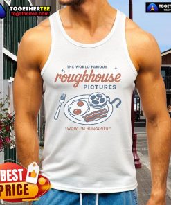 Official Rough House Breakfast Sampler tank top featuring vibrant graphics and a comfortable fit for casual wear.