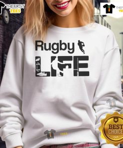 Official Rugby Life sweatshirt featuring a stylish design, perfect for fans and casual wear enthusiasts.