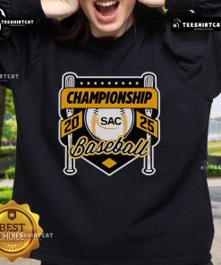Official SAC Baseball Championship 2025 sweatshirt featuring team logo and vibrant colors for fans and players.