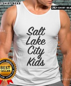 Alt Text: Official Salt Lake City kids tank top featuring a vibrant design, perfect for summer adventures and casual wear.