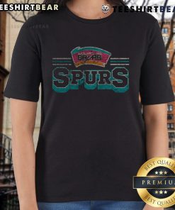 Official San Antonio Spurs Fan Banner Ladies Tee featuring team colors and logo, perfect for passionate fans.