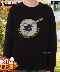 Alt Text: Official San Diego Padres 69 Sweatshirt featuring team logo, stylish design, perfect for fans and game day wear.