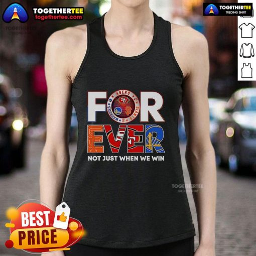 Official San Francisco Forever tank top featuring bold text, perfect for fans and supporters of San Francisco sports.