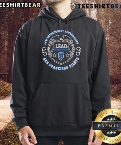Official San Francisco Giants Law Enforcement Appreciation Day 2025 hoodie featuring team logo and commemorative design.