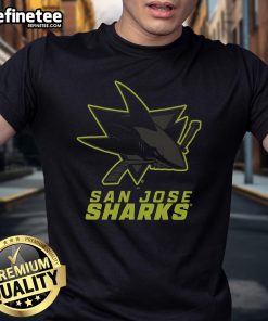 Official San Jose Sharks Highlight Reel T-Shirt featuring team logo and vibrant graphics, perfect for fans and collectors.