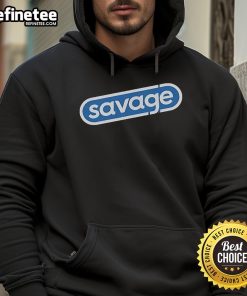 Official Savage Snappy Logo Hoodie featuring a bold logo design on a stylish black hoodie for trendy streetwear.