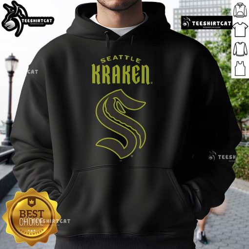 Official Seattle Kraken Highlight Reel Hoodie featuring team colors and logo, perfect for fans and game day wear.