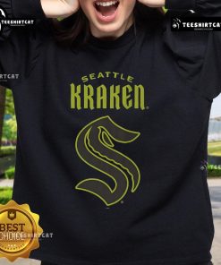 Official Seattle Kraken highlight reel sweatshirt featuring team logo and vibrant colors, perfect for fans.