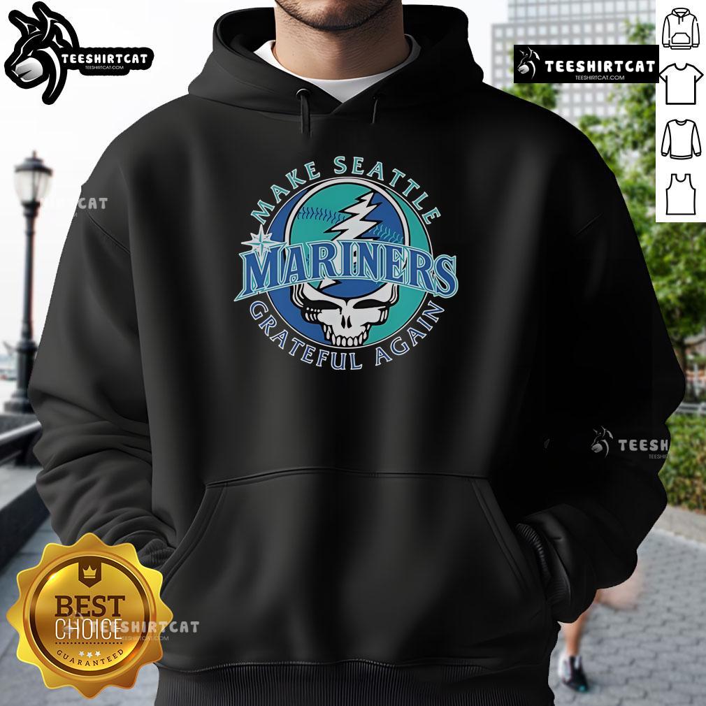 Official Seattle Mariners X Grateful Dead Make Seattle Grateful Again Hoodie Official Seattle Mariners x Grateful Dead hoodie featuring 'Make Seattle Grateful Again' design for fans and collectors.