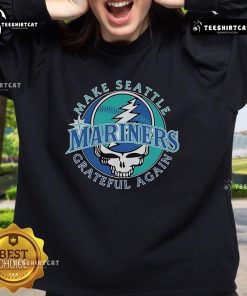 Official Seattle Mariners x Grateful Dead 'Make Seattle Grateful Again' sweatshirt featuring vibrant graphics and cozy design.
