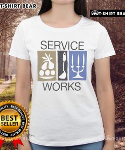 Official Service Works Nourish Ladies Tee in vibrant colors, showcasing a stylish design for womens casual wear.