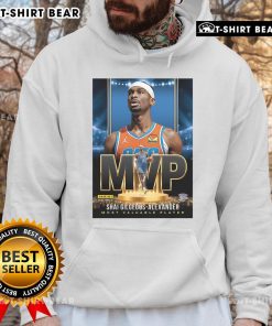 Official Shai Gilgeous-Alexander MVP hoodie for the 2024-2025 NBA Most Valuable Player season, showcasing team pride.