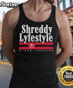 Alt Text: Official Shreddy Lifestyle Since Forever Cowboy Tank Top featuring a stylish cowboy graphic on a casual black tank.
