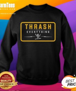 Official Shreddy Thrash Everything Sweatshirt in black, featuring bold graphic design, perfect for casual streetwear style.