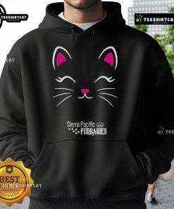 Happy kitty hoodie from Official Sierra Pacific Furbabies, featuring a playful design for cat lovers.