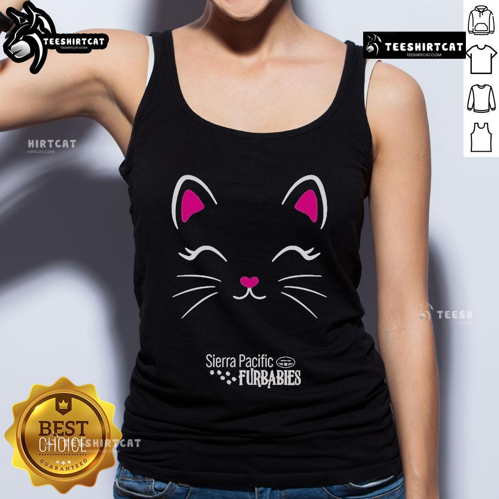 Official Sierra Pacific Furbabies Happy Kitty Tank Top Happy kitty tank top from Official Sierra Pacific Furbabies featuring a playful cat design, perfect for pet lovers.