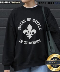 Official Sister of Battle in Training sweatshirt featuring bold graphics and comfortable fabric for fans of Warhammer 40K.