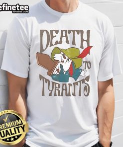 Official Skippy Rabbit Death To Tyrants Robin Hood Disney T-Shirt featuring Skippy in a bold graphic design.