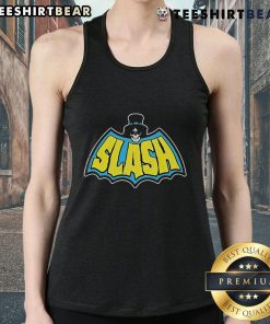 Alt Text: Official Slash Batman Tank Top featuring a bold graphic design, ideal for fans of superhero apparel and casual wear.