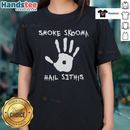 Official Smoke Skooma Hail Sithis Ladies Tee featuring unique design and comfortable fit for fans of the Elder Scrolls.