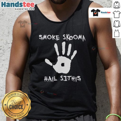 Official Smoke Skooma Hail Sithis Tank Top featuring a bold graphic design for fans of Elder Scrolls merchandise.