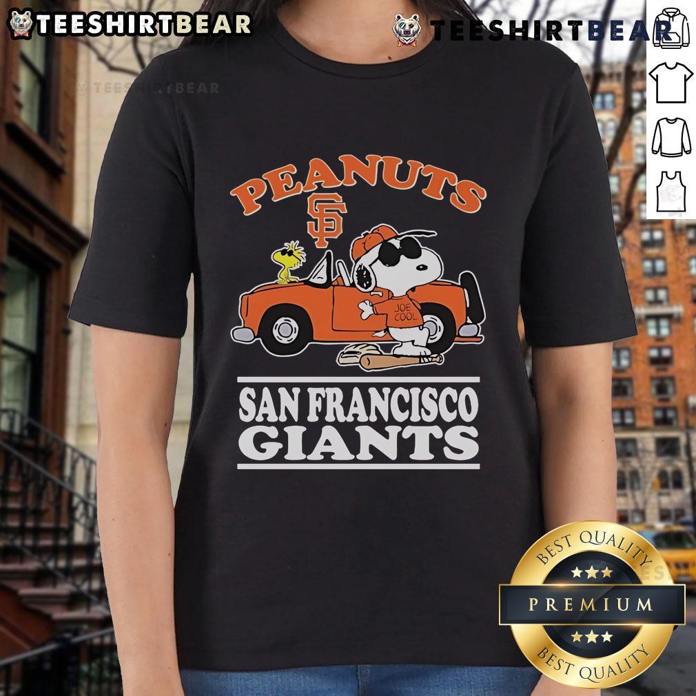 Official Snoopy And Woodstock The Peanuts X San Francisco Giants Joe Cool Ladies-Tee Official Snoopy and Woodstock Peanuts x San Francisco Giants Joe Cool ladies tee featuring vibrant graphics.